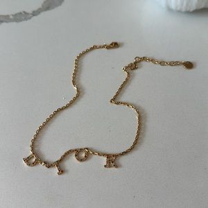 DIOR Gold Finish & Multicolor Crystals Necklace